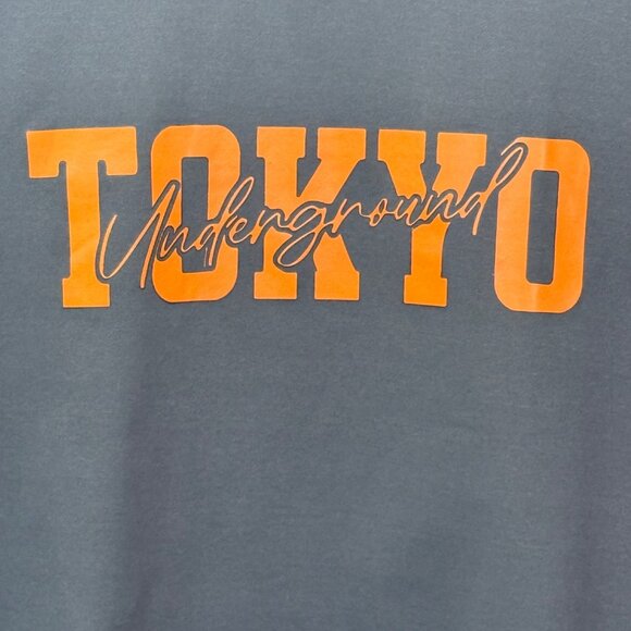 Tokyo Underground Graphic T-Shirt Men XL Gray Orange Car Drift Racing Design - Picture 4 of 5